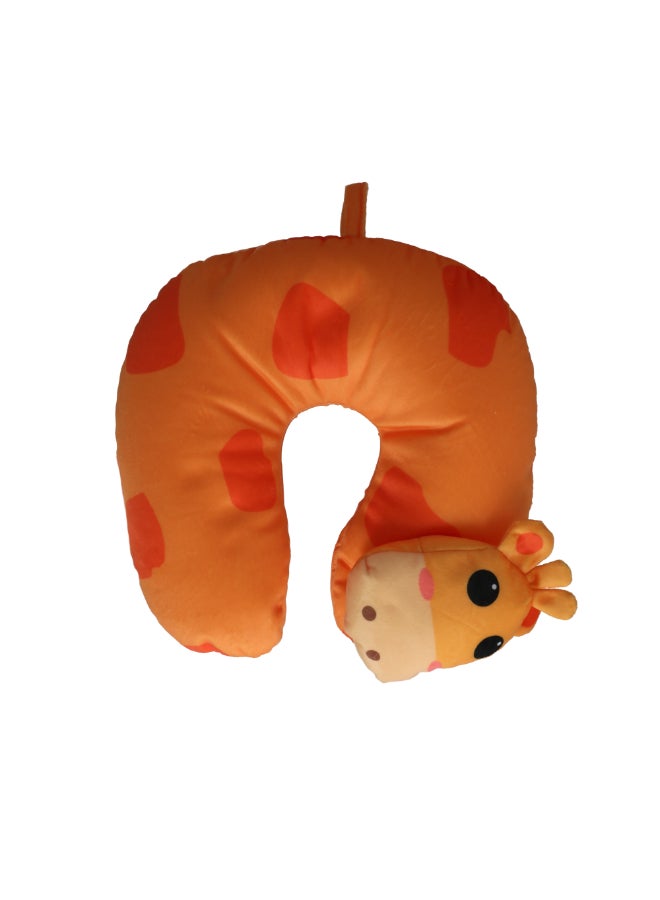 High Quality Giraffe Design Kids Neck Pillow Orange 11 x 24 x 24 cm TA33036
